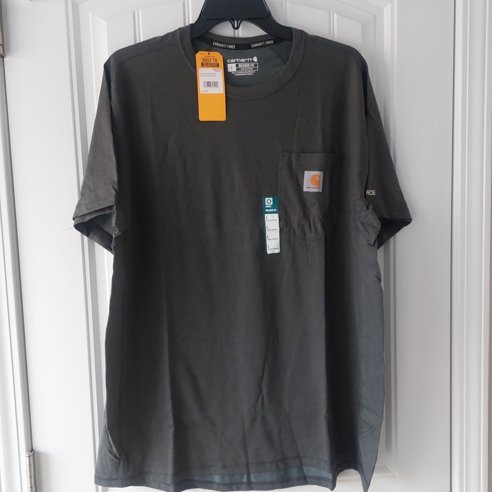 Carhartt Short-Sleeve Pocket Tee in Charcoal Gray